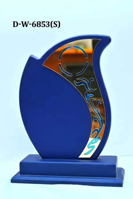 Modern blue designer award plaque